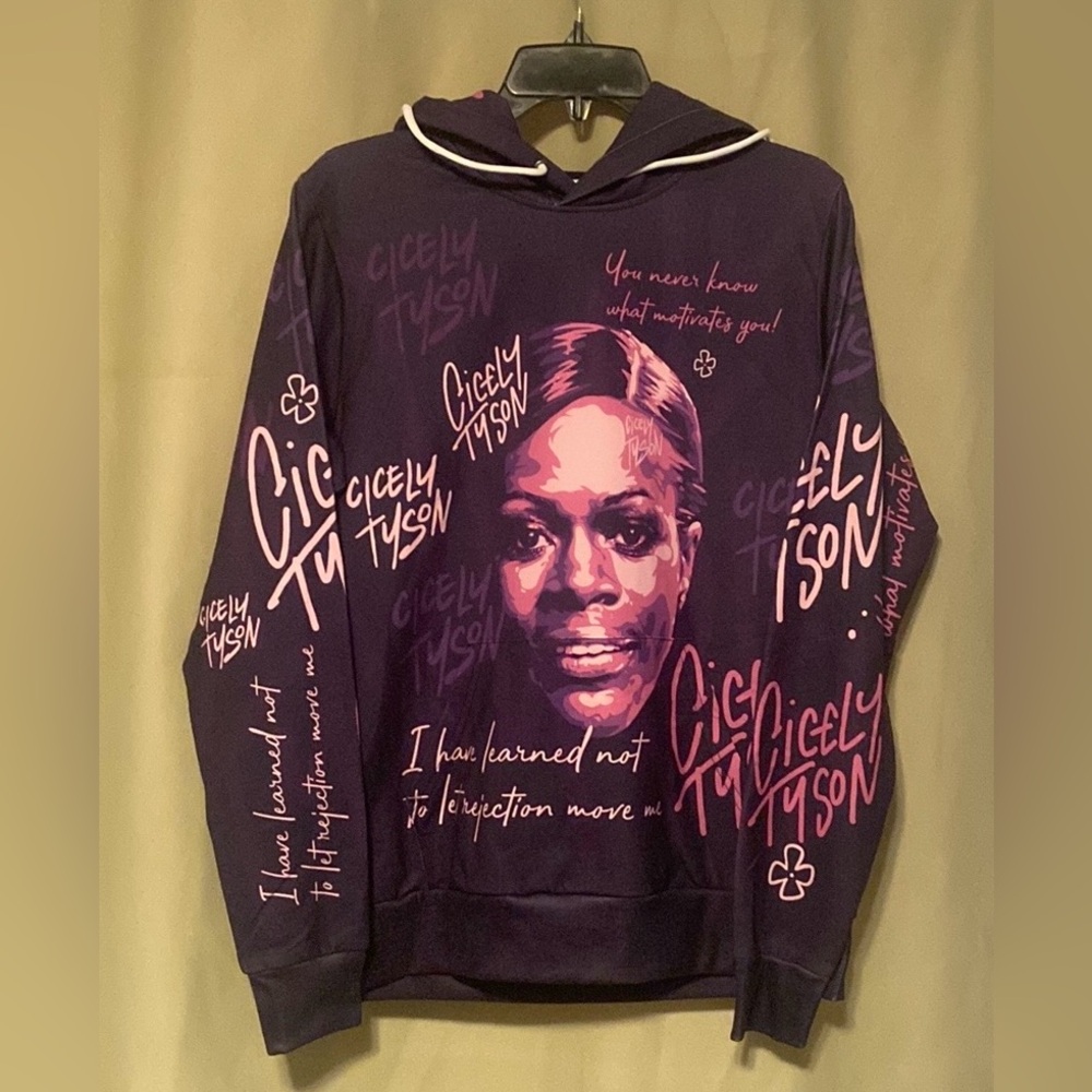 Cicely Tyson Purple  pullover Hoodie Unisex size S